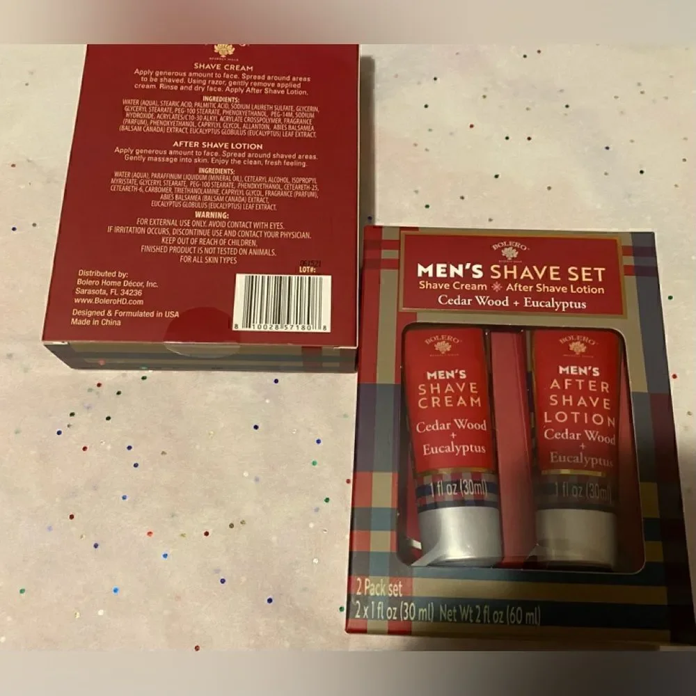 💥Bolero Men’s lot of 2 Shave Set Shave Cream🛍After Shave Lotion 2 Fl OZ (60ml)